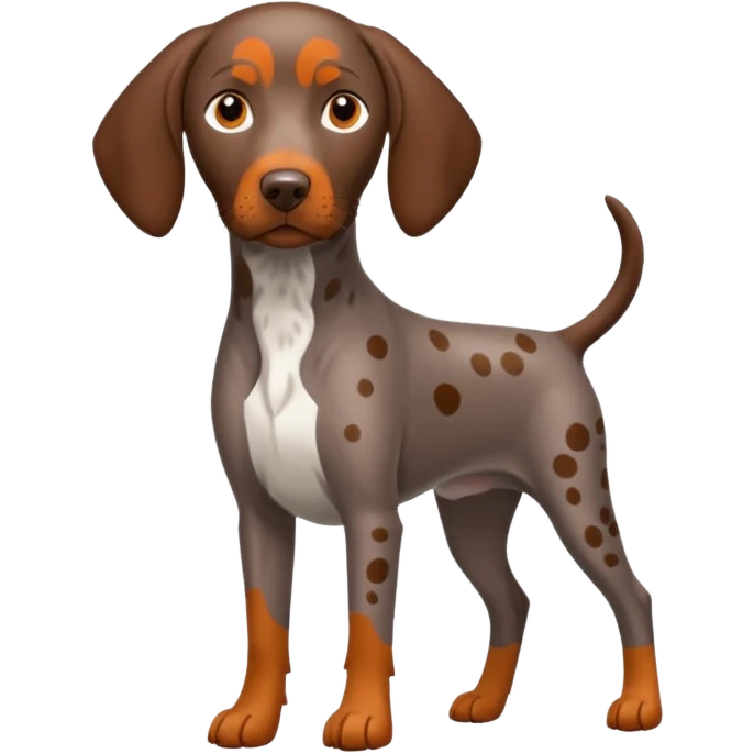 orange spotted german short haired pointer small tail emoji