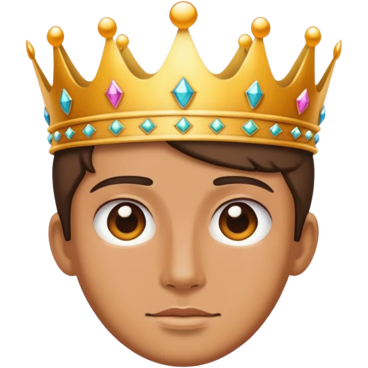Una presona con corona emoji