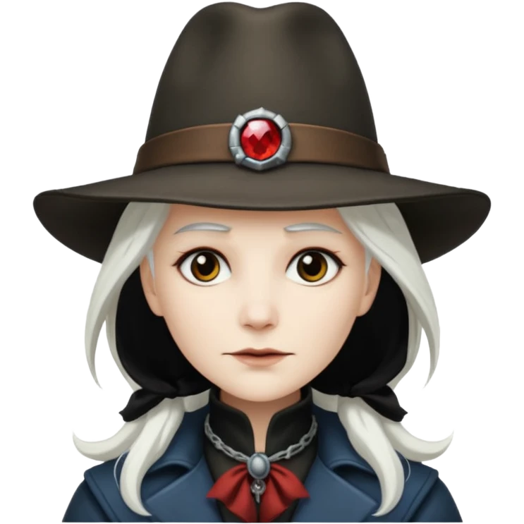 Van Helsing from Dracula with white hair emoji