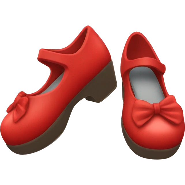 red mary jane shoes  emoji