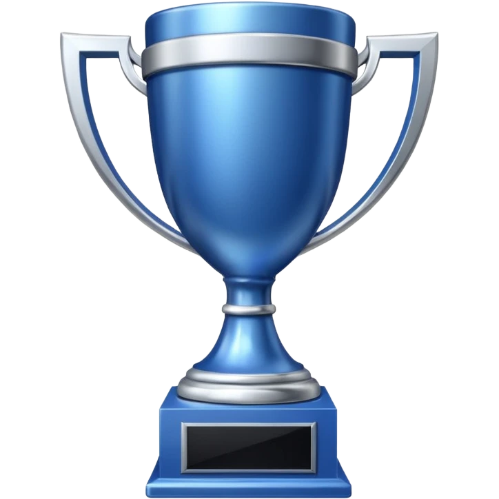 leaderboard trophy- blue and silver only emoji