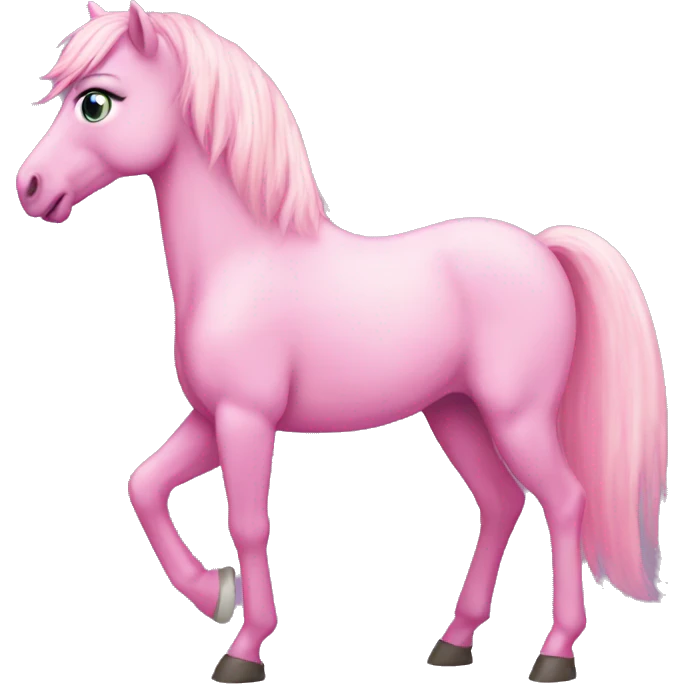 A pink Pony  emoji