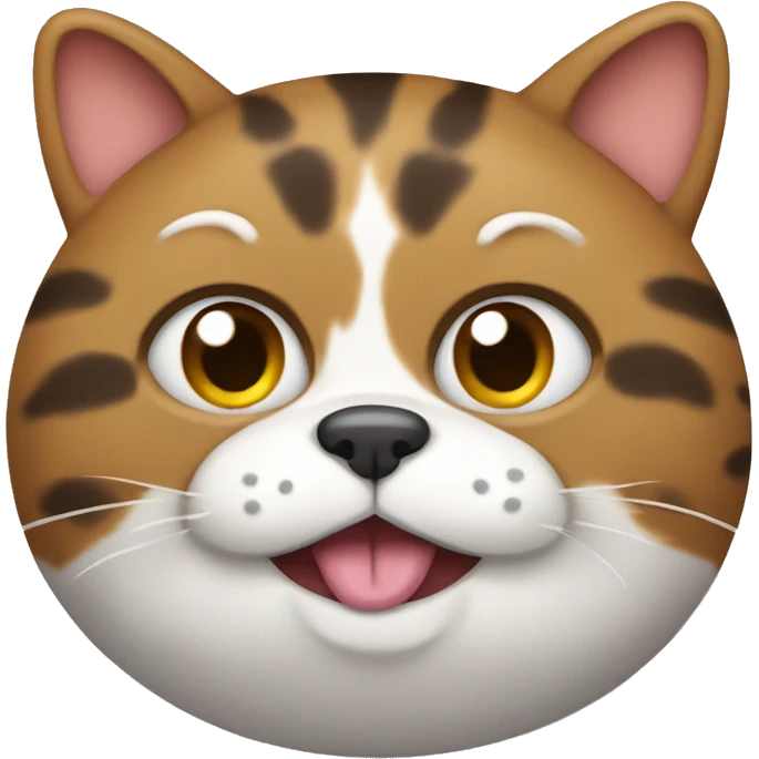 Fat cat with dog ears emoji
