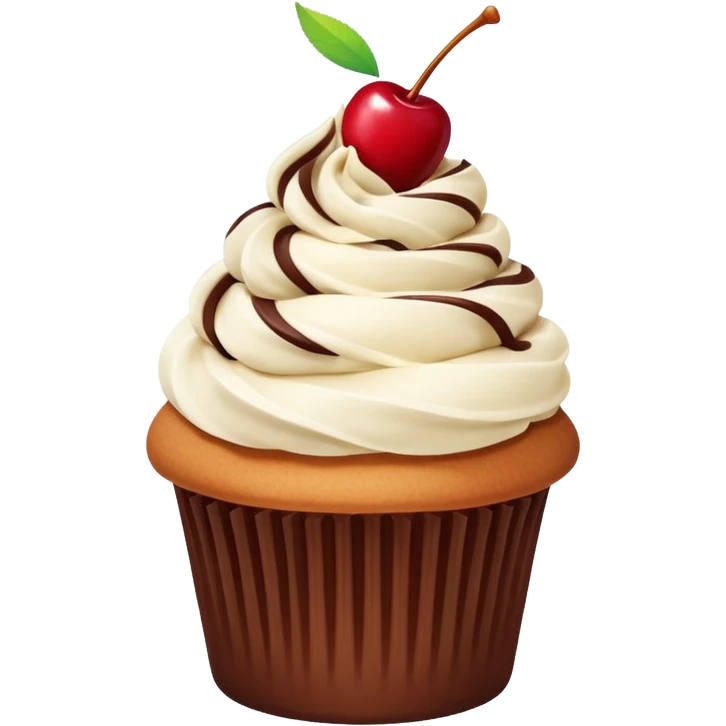 Twisted Vanilla & chocolate soft serve cupcake emoji