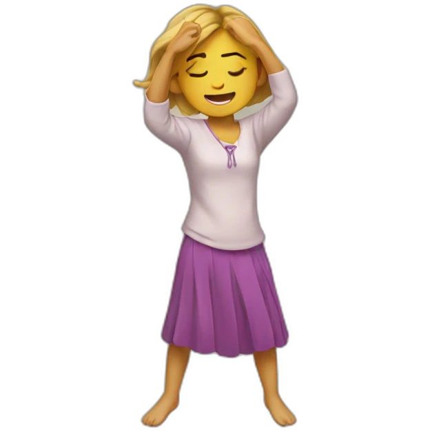 Fille qui dab emoji