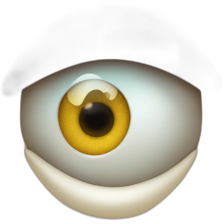 A tooth in an eye emoji