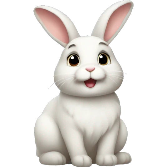 Bunny with snowflakes  emoji
