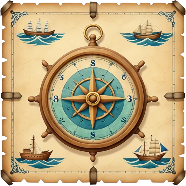 sea navigation chart. emoji