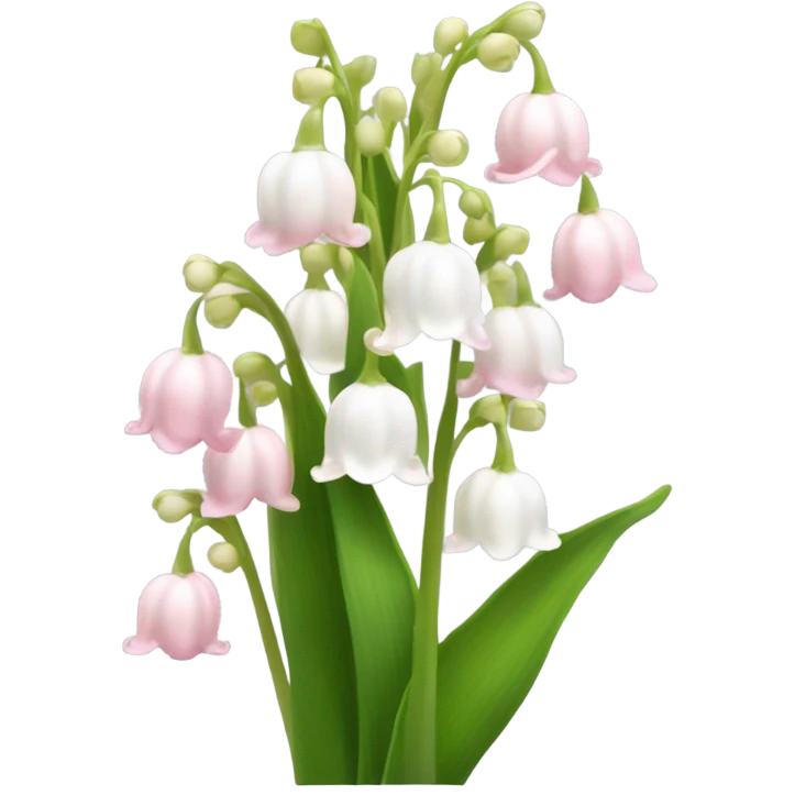 Lilly of the valley pink and can flowers  emoji