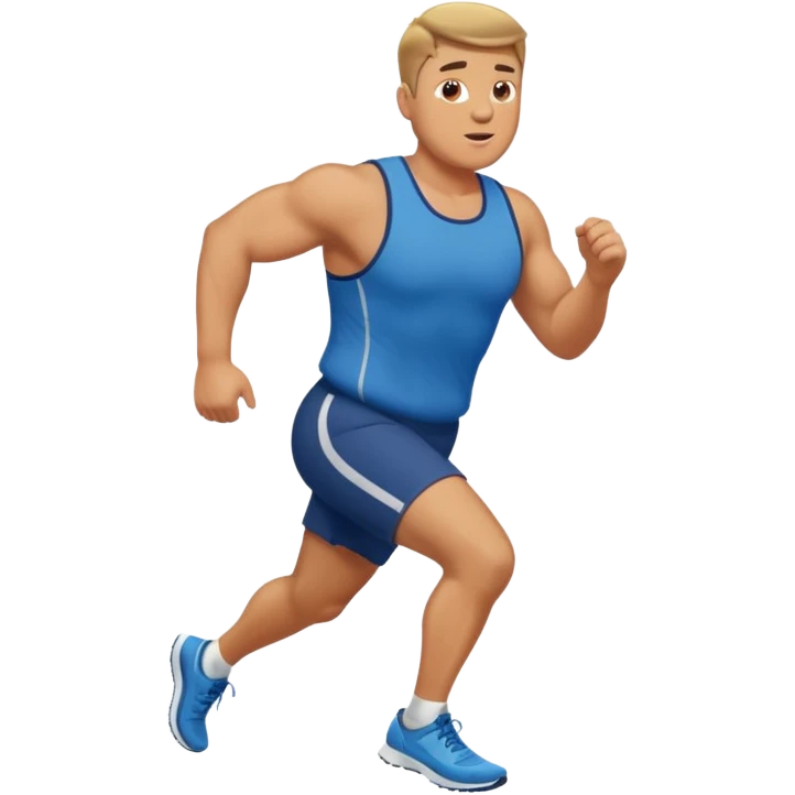 create a stocky man running towards me emoji