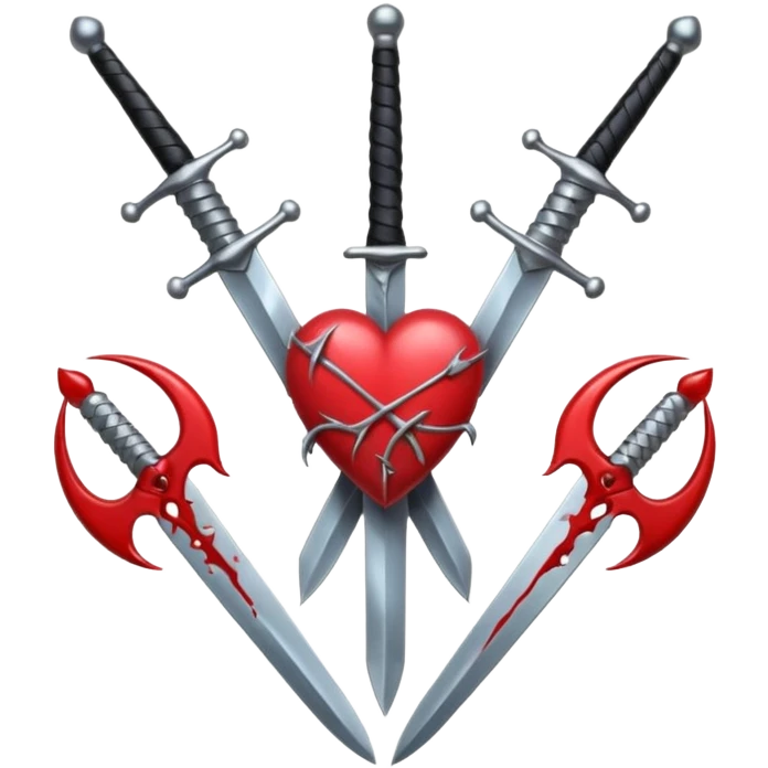 three of swords tarot emoji