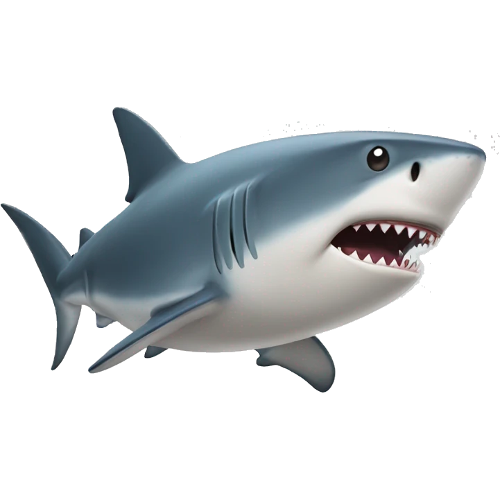 A shark flying emoji
