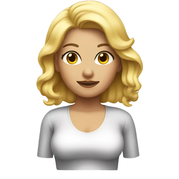woman blonde with weight  emoji