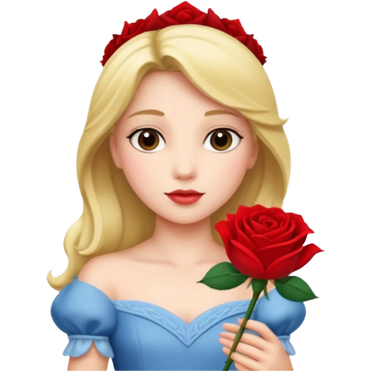 Red rose princess emoji