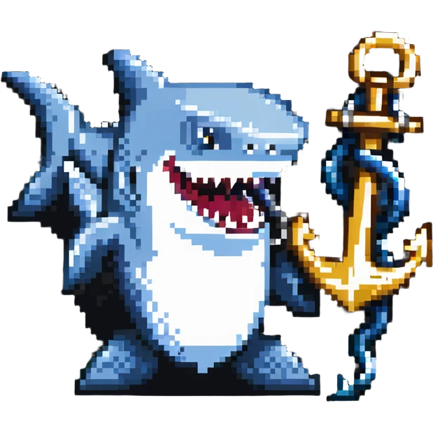 shark anchor emoji