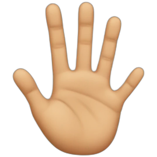 four fingers emoji