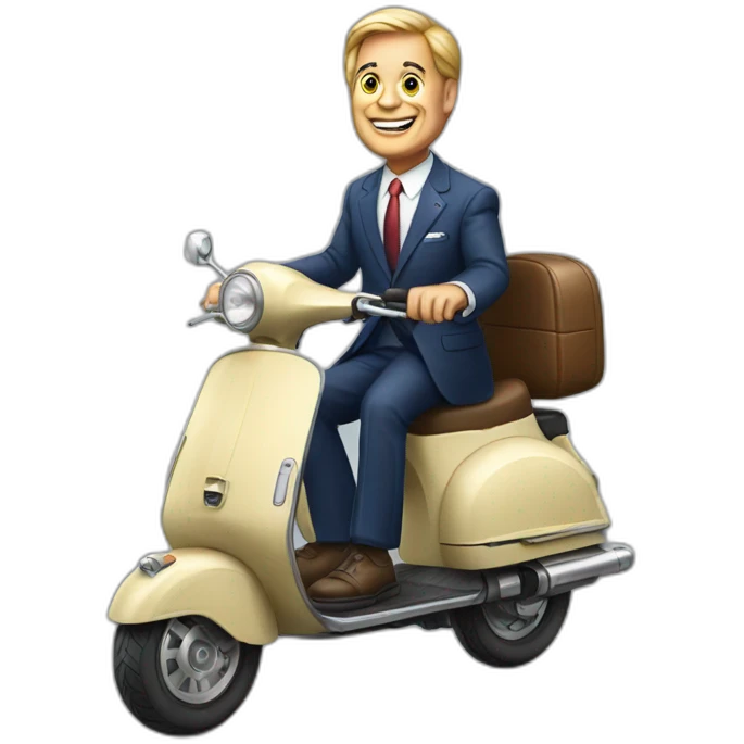 President Holland on his scooter emoji