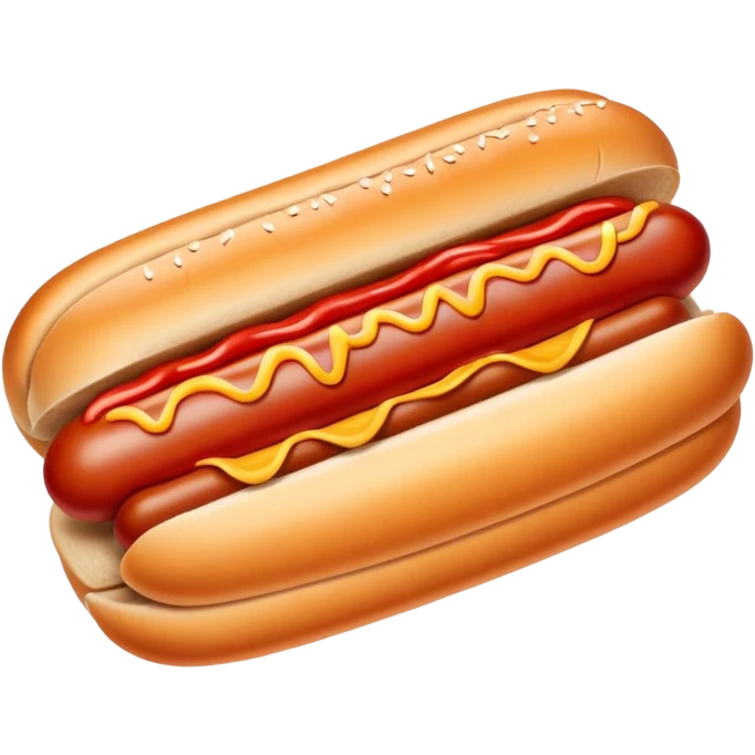 Hotdog with ketchup emoji
