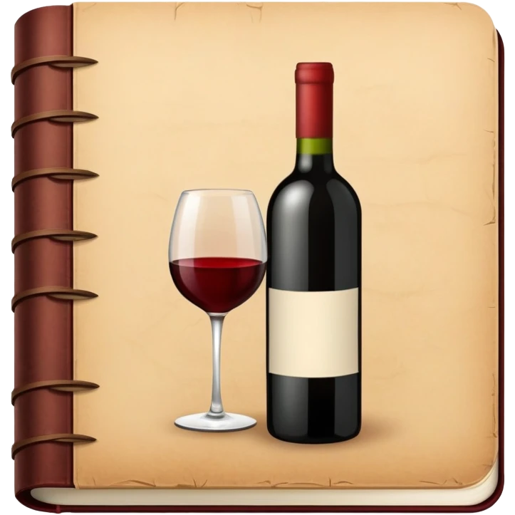 Libreta vino emoji