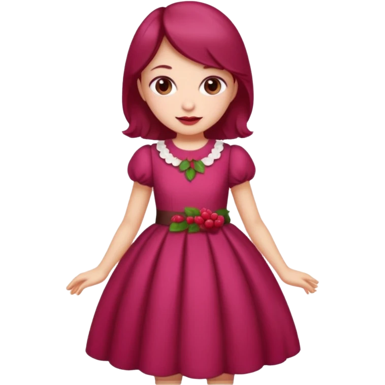 Raspberry torte human full body girl emoji
