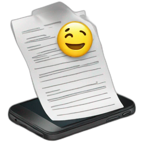 contract on smartphone emoji
