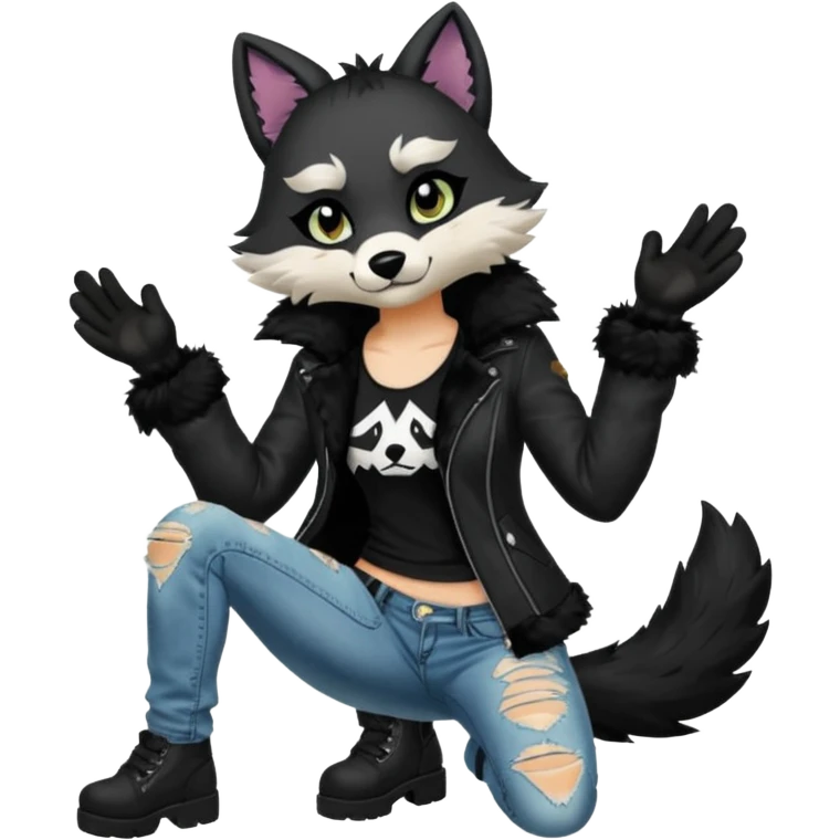 Edgy anthro furry by Falvie, LiLaiRa, griffsnuff, AngieWolf emoji