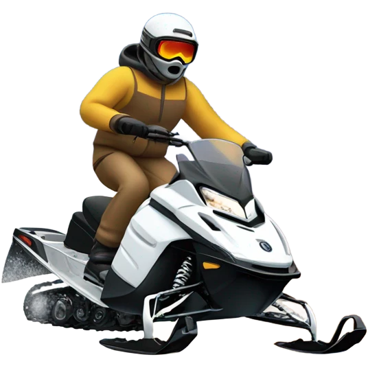 Snowmobile jumping emoji