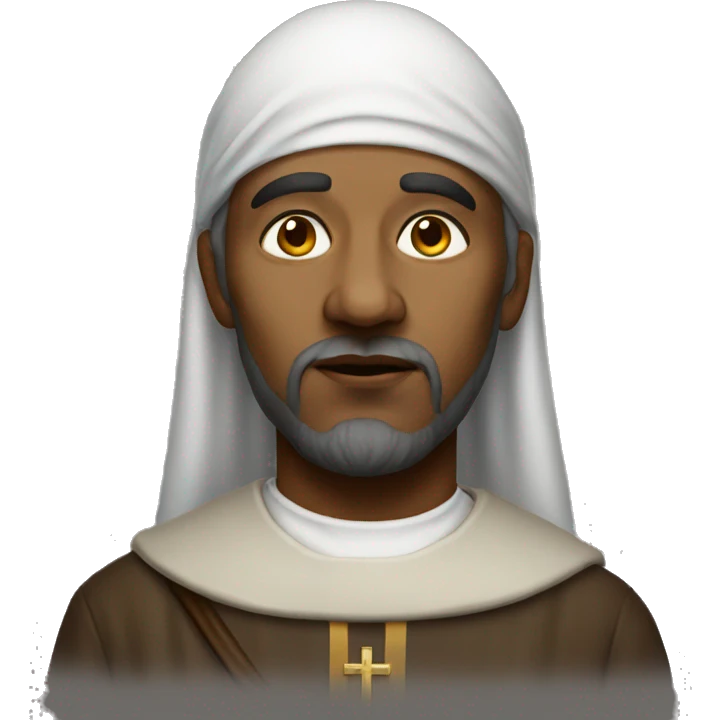 religious pilgrim photorealistic serious emoji