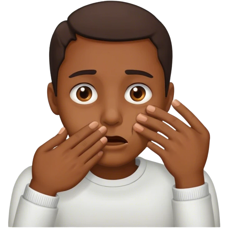 His eyes were tearing up and he put his hand over his mouth. emoji
