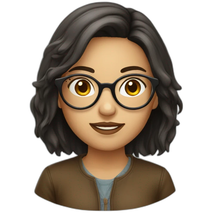 brunette-girl-with-round-glasses emoji