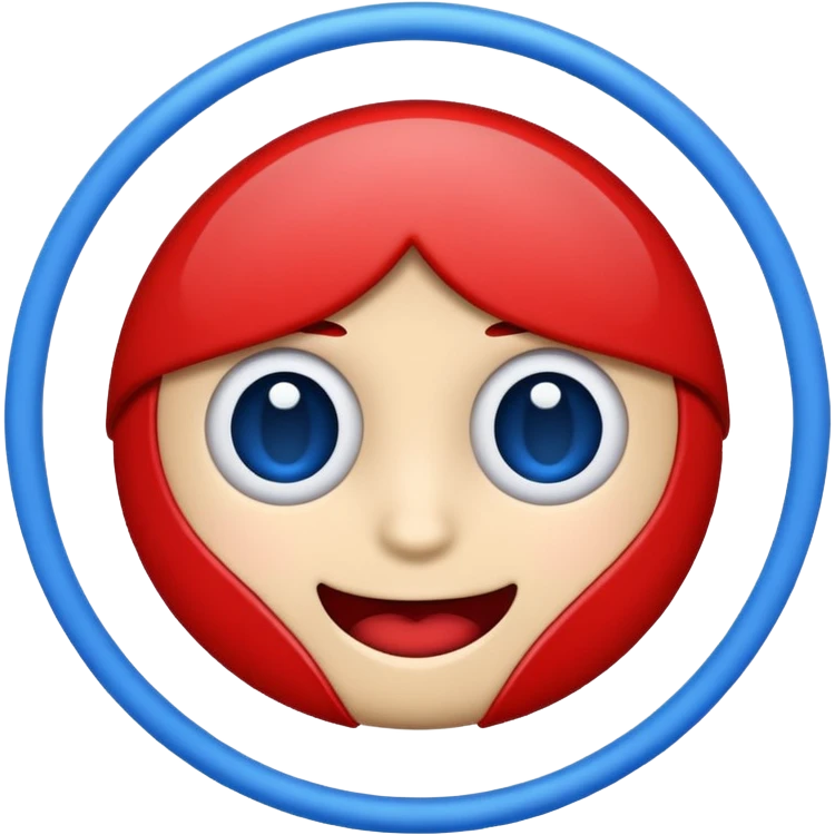 I want to have an emoji in the form of the letters AI in blue surrounded by a red circle emoji