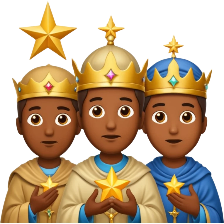 three wise men, add the star on top emoji