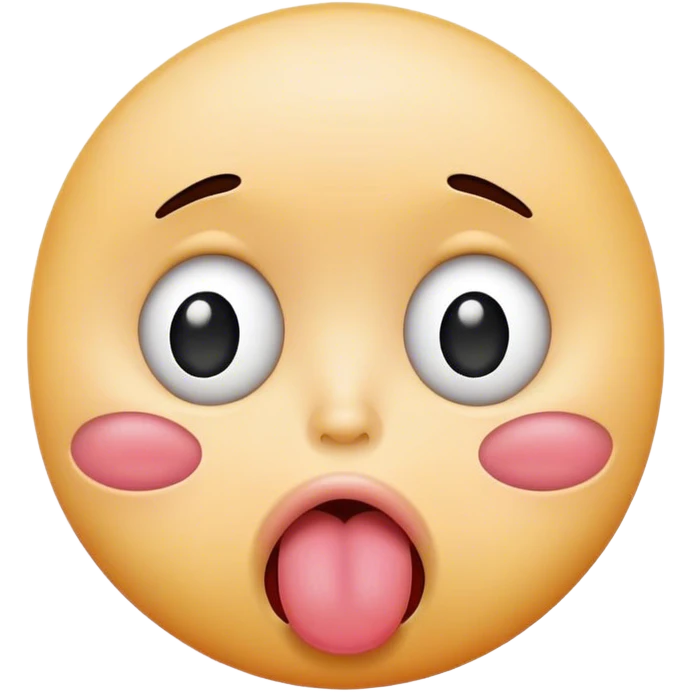 sad face sticking its tongue out emoji
