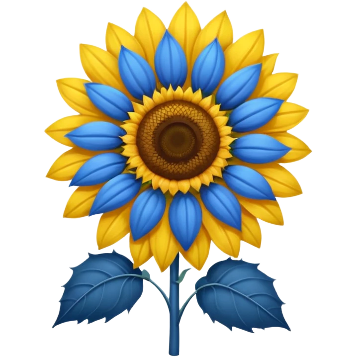 blue sunflower emoji