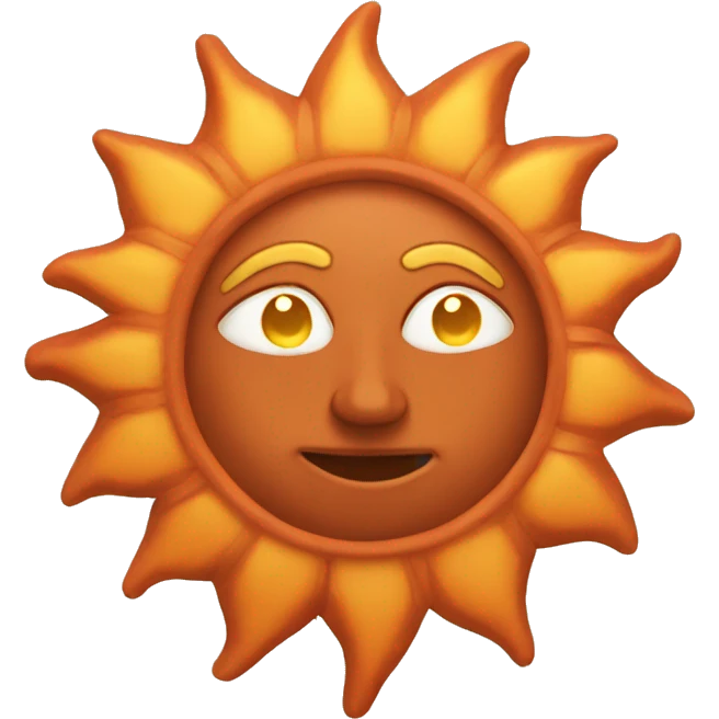 Terracotta sun emoji