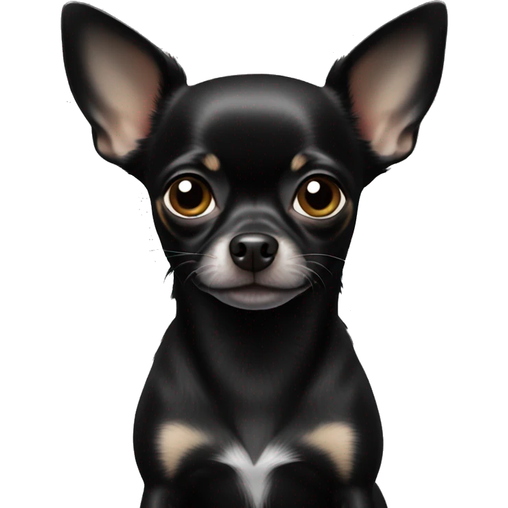 Black chihuahua sitting  emoji
