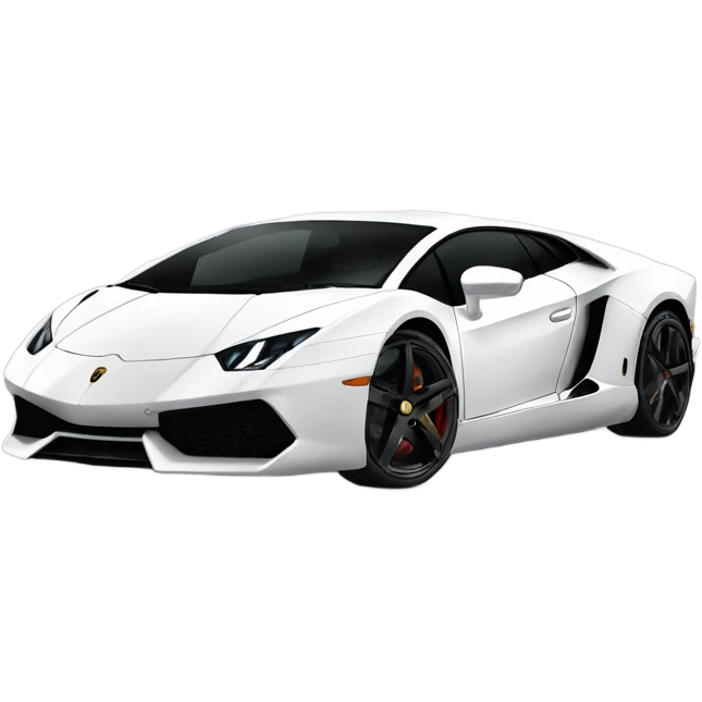 White Lamborghini Adventador emoji