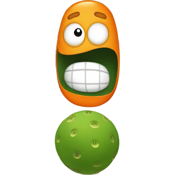 pickle ball orange colo emoji