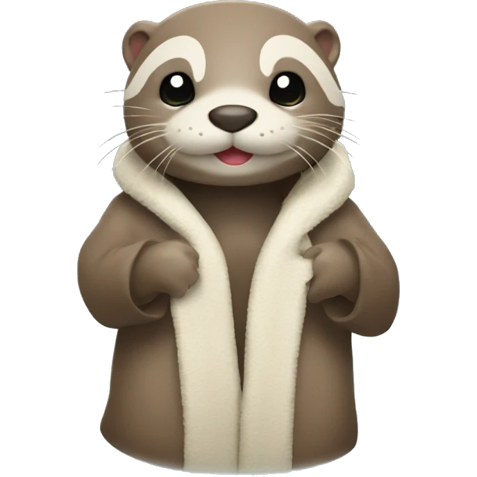 Otter im bademantel emoji
