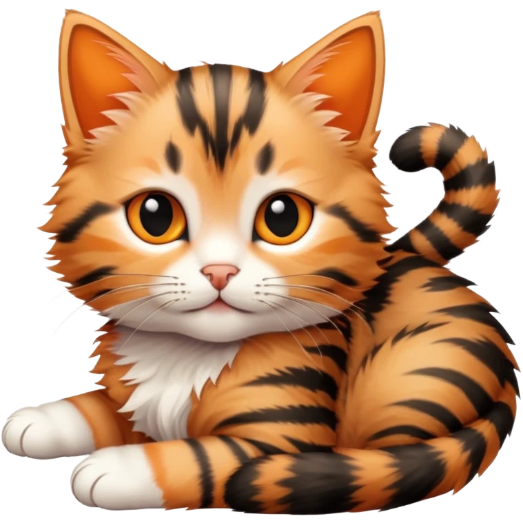 tabby kitten laying down emoji