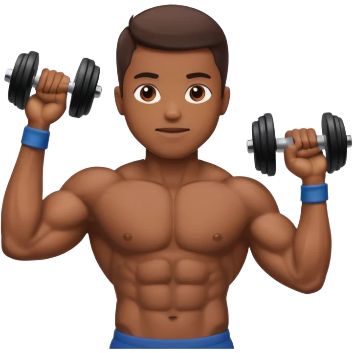 haltère épaule bras levé emoji