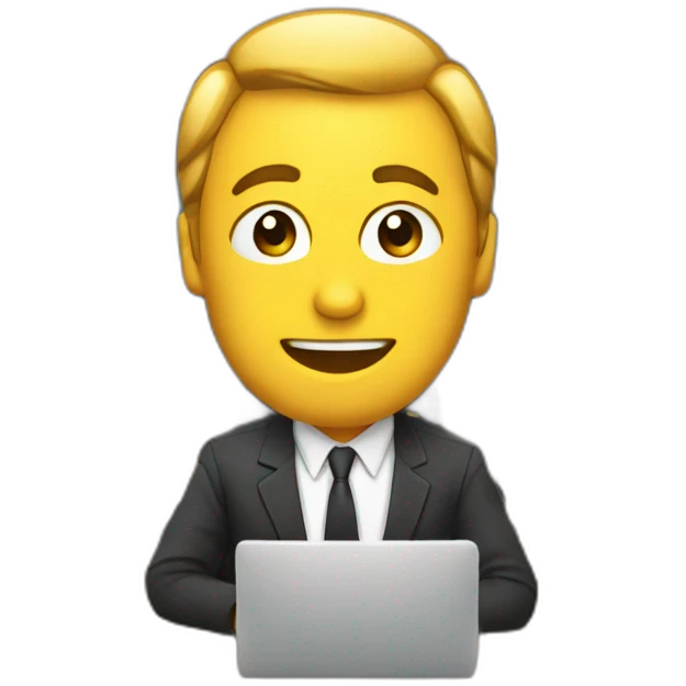 banquier sur son bureau emoji