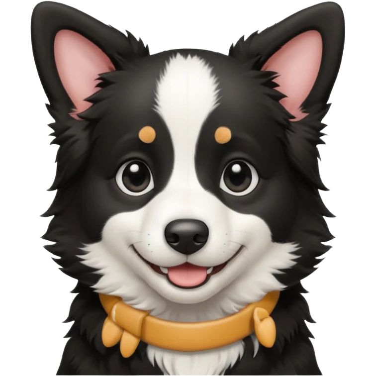smile, baby bordercollie, only face  emoji
