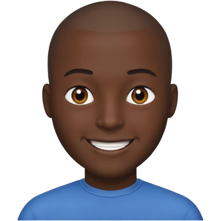 man with buzzcut black emoji
