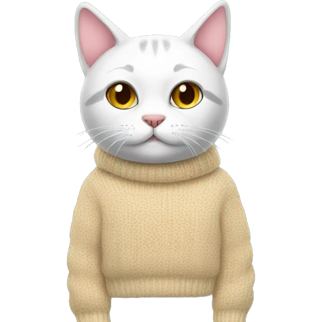 Cat with sweater  emoji