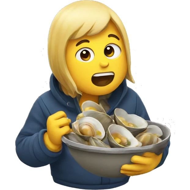 emoji eating clams emoji
