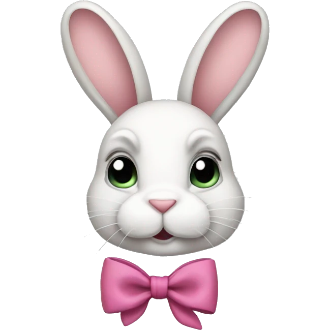Bunny with a bow  emoji