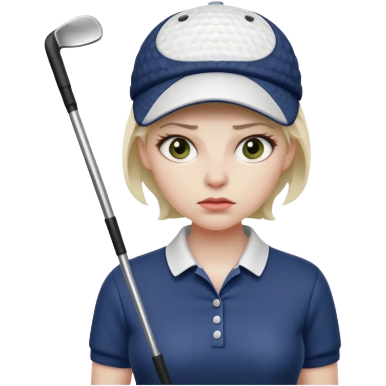 women golfer sick emoji