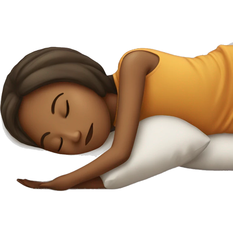 girl sleeping on a pillow emoji