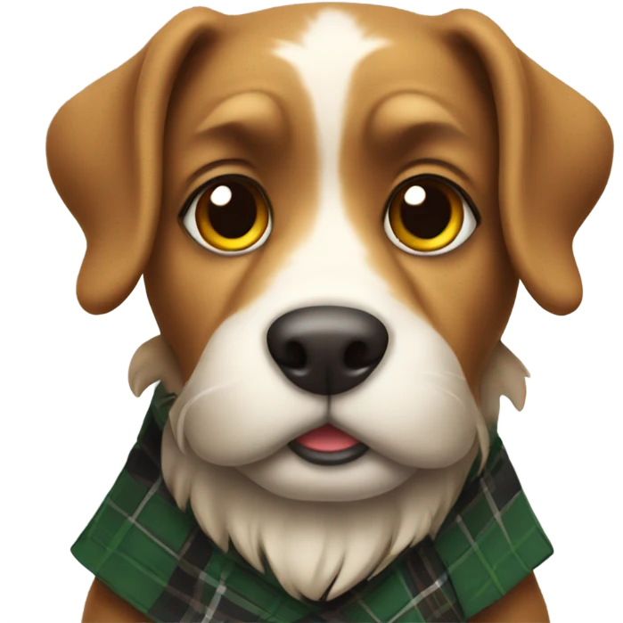 Dog wearing a kilt emoji